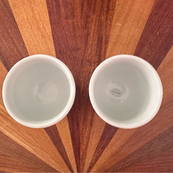 NOS Apilco set of egg cups (2) Double White France - Picture 3 of 5